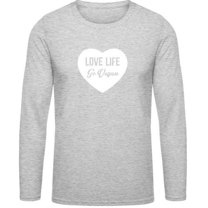 Love Life Go Vegan Shirt met lange mouwen contain pic