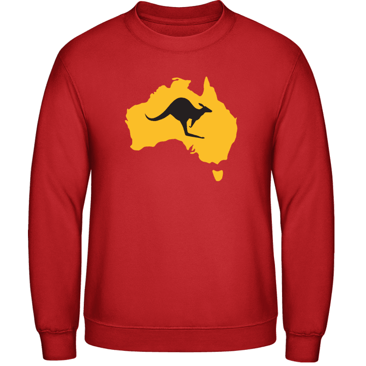 Australian Map with Kangaroo Felpa contain pic