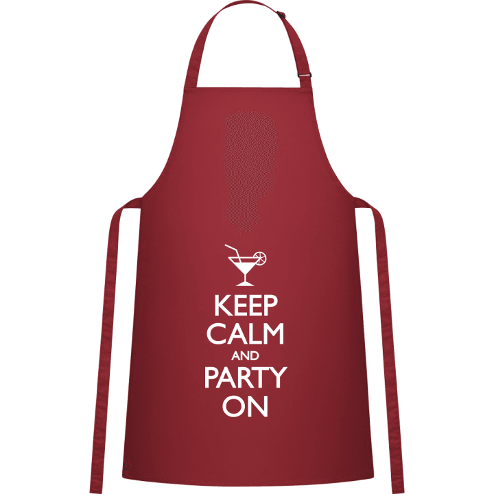 Keep Calm and Party on Delantal de cocina contain pic
