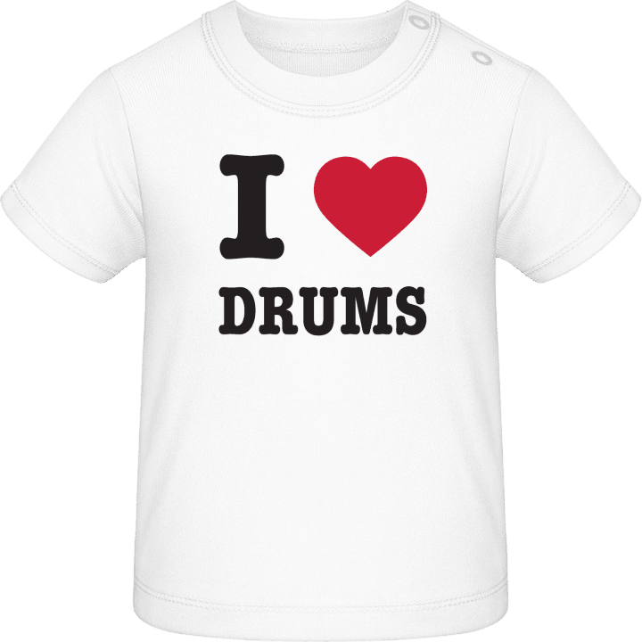 I Heart Drums Baby T-skjorte 0 image