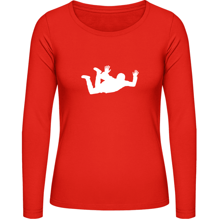 Skydiver Free Fall Silhouette T-shirt à manches longues pour femmes contain pic