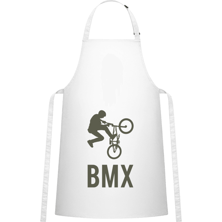 BMX Biker Jumping Delantal de cocina contain pic