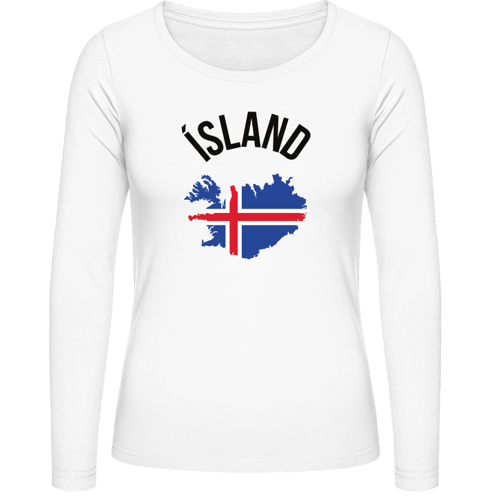 Island Map Kvinnor långärmad skjorta 0 image