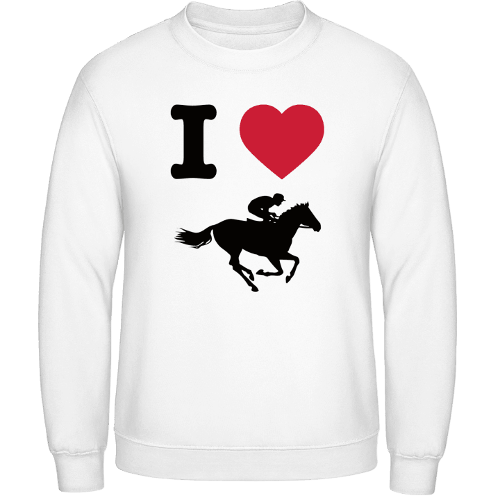I Heart Horse Races Sweatshirt contain pic