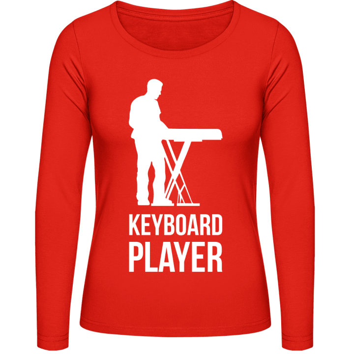 Keyboard Player Kvinnor långärmad skjorta contain pic