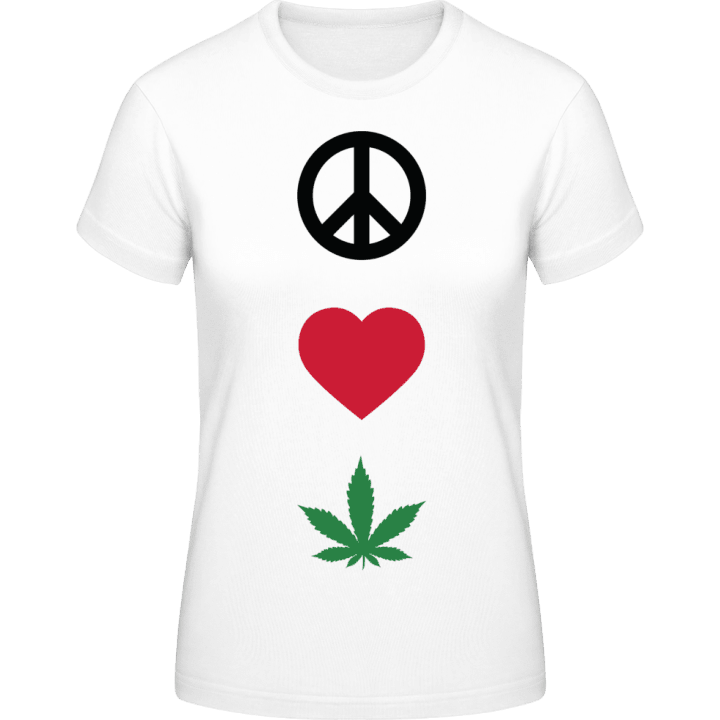 Peace Love Weed T-shirt för kvinnor 0 image