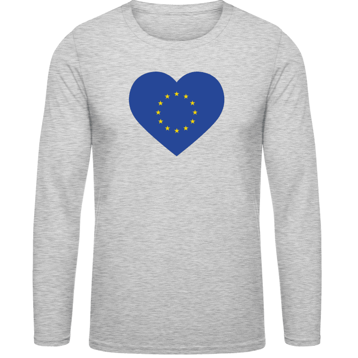 EU Europe Heart Flag T-shirt à manches longues contain pic