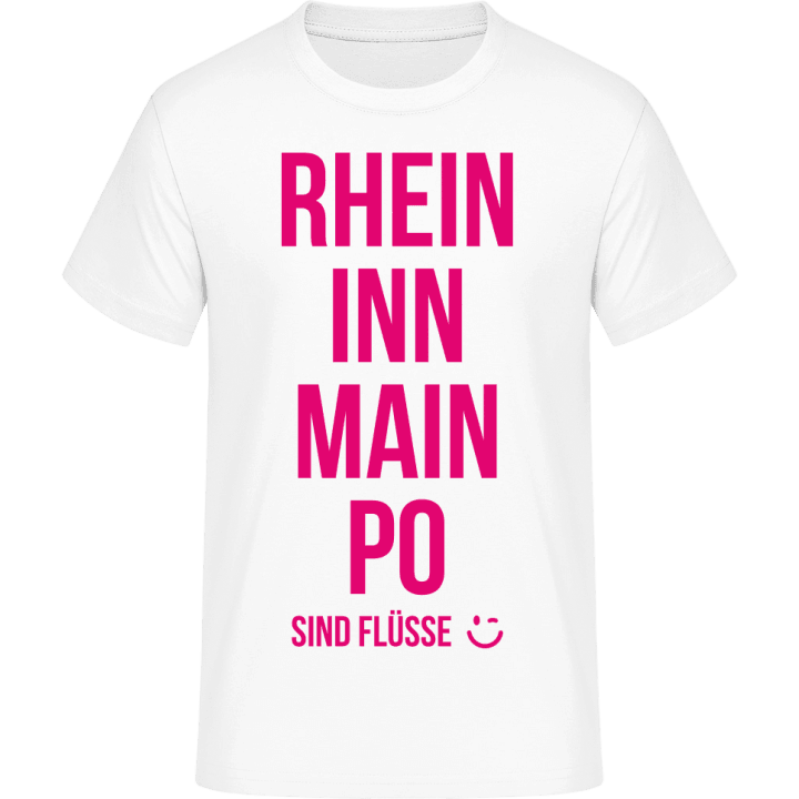 Rhein Inn Main Po sind Flüsse T-skjorte contain pic