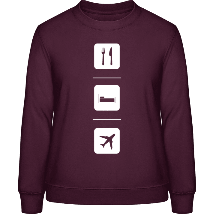 Eat Sleep Fly Sweat-shirt pour femme contain pic