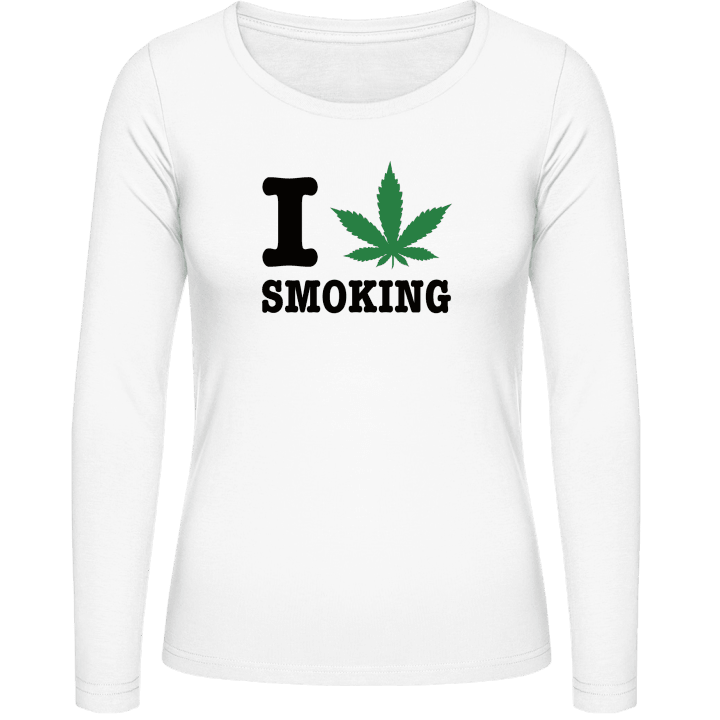 I Love Smoking Marihuana Langermet skjorte for kvinner contain pic