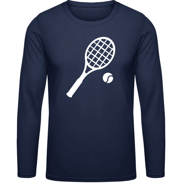 Tennis Racket and Ball Langermet skjorte contain pic