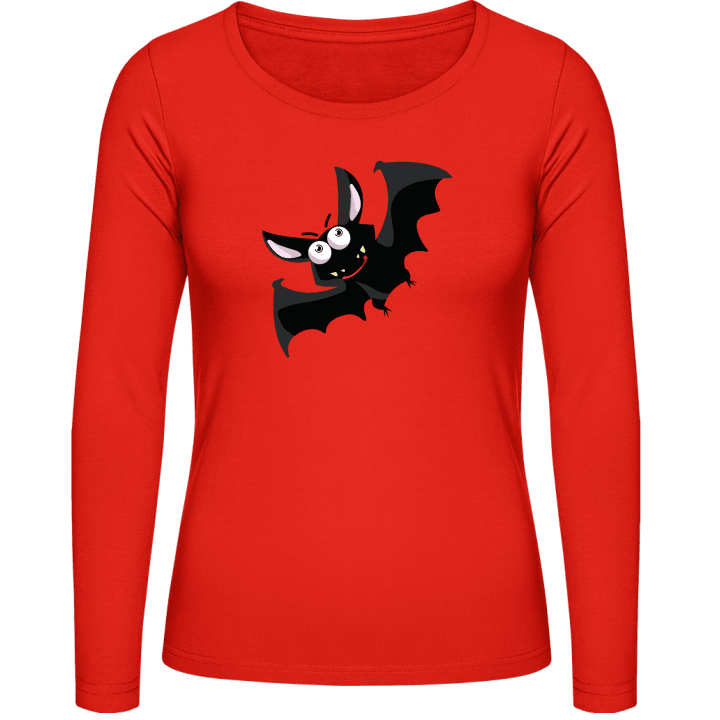 Funny Bat Comic Langermet skjorte for kvinner 0 image