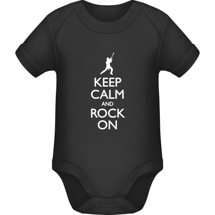 Keep Calm and Rock on Baby Romper contain pic