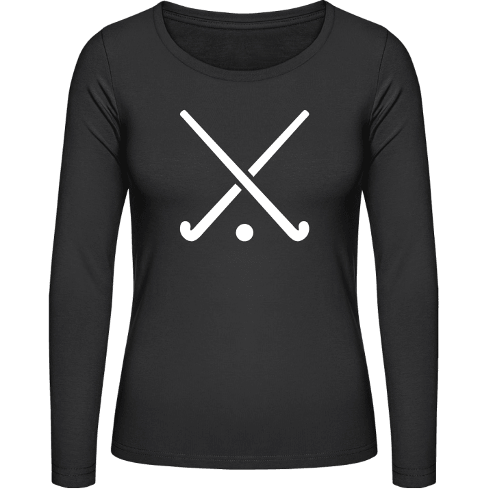 Field Hockey Logo Langermet skjorte for kvinner contain pic