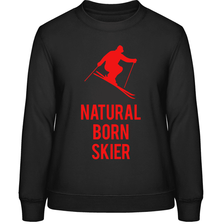 Natural Born Skier Genser for kvinner contain pic