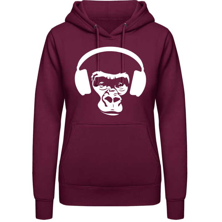 Ape With Headphones Vrouwen Hoodie contain pic