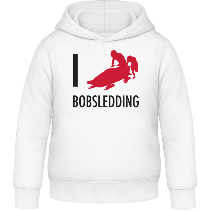 I Love Bobsledding Kids Hoodie contain pic