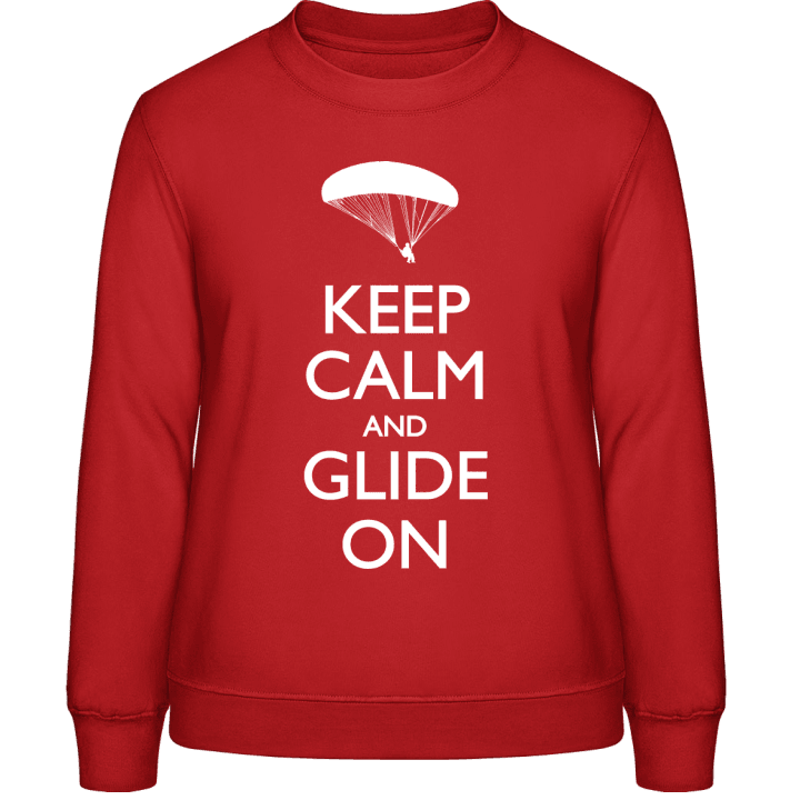 Keep Calm And Glide On Frauen Sweatshirt contain pic