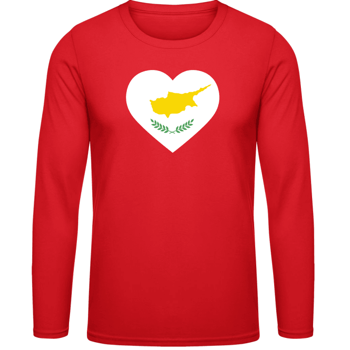 Cyprus Heart Flag Shirt met lange mouwen contain pic