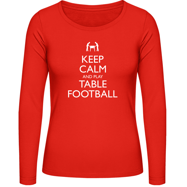 Keep Calm and Play Table Football Camisa de manga larga para mujer contain pic