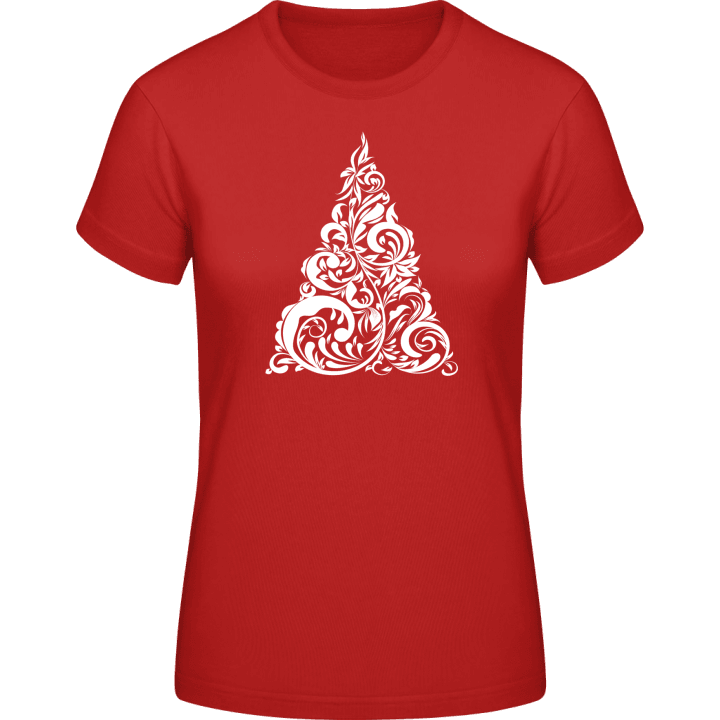 Christmas Tree Floral T-shirt til kvinder 0 image