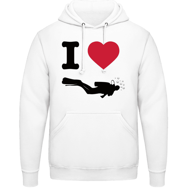 I Heart Diving Hoodie contain pic