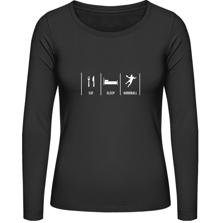 Eat Sleep Handball Frauen Langarmshirt contain pic