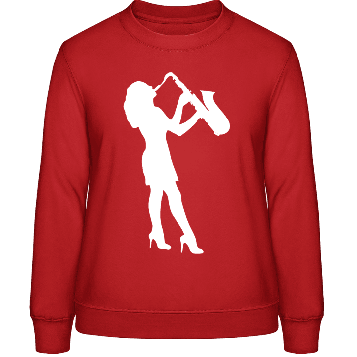 Female Sax Player Frauen Sweatshirt contain pic