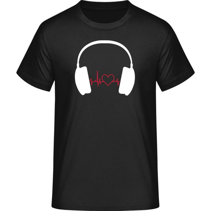 Heartbeat Music Headphones T-skjorte contain pic