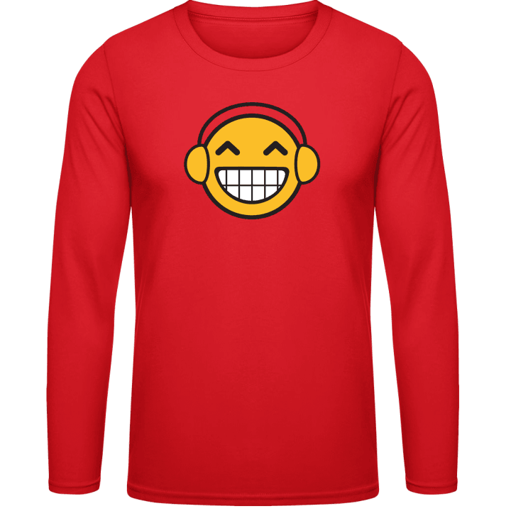 Headphones Smiley Long Sleeve Shirt contain pic