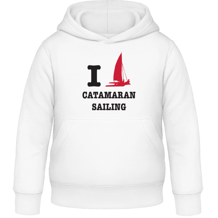 I Love Catamaran Sailing Felpa con cappuccio per bambini contain pic