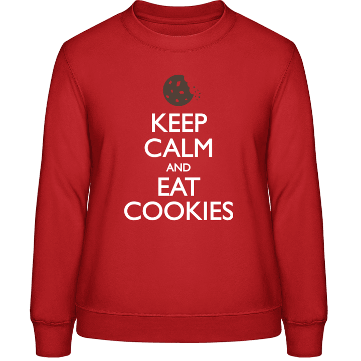 Keep Calm And Eat Cookies Frauen Sweatshirt contain pic