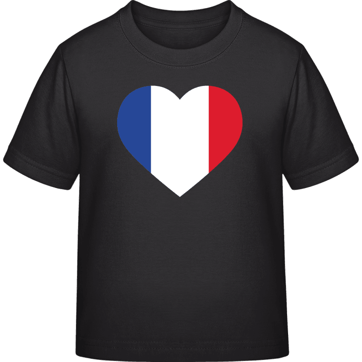 France Heart T-shirt för barn contain pic
