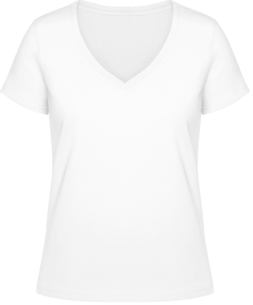 T-shirt med V-hals til kvinder contain pic