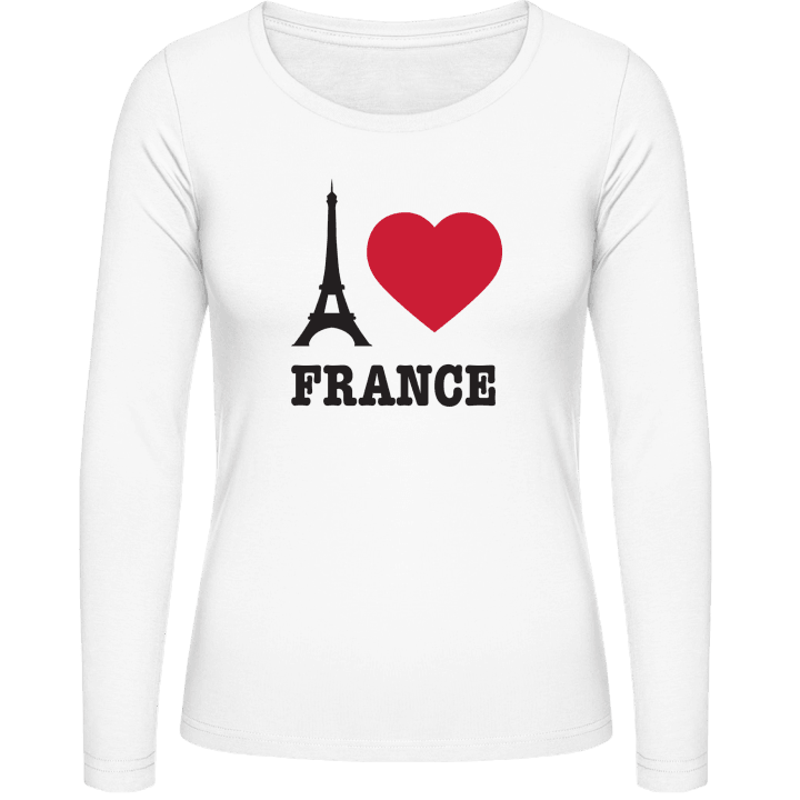 I Love France Eiffel Tower Langermet skjorte for kvinner contain pic