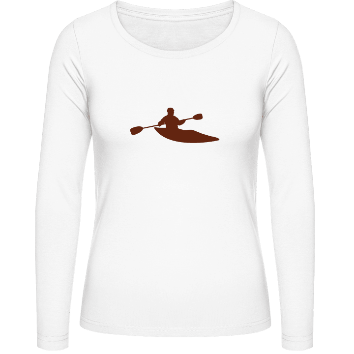 Kayaker Silhouette Langermet skjorte for kvinner contain pic