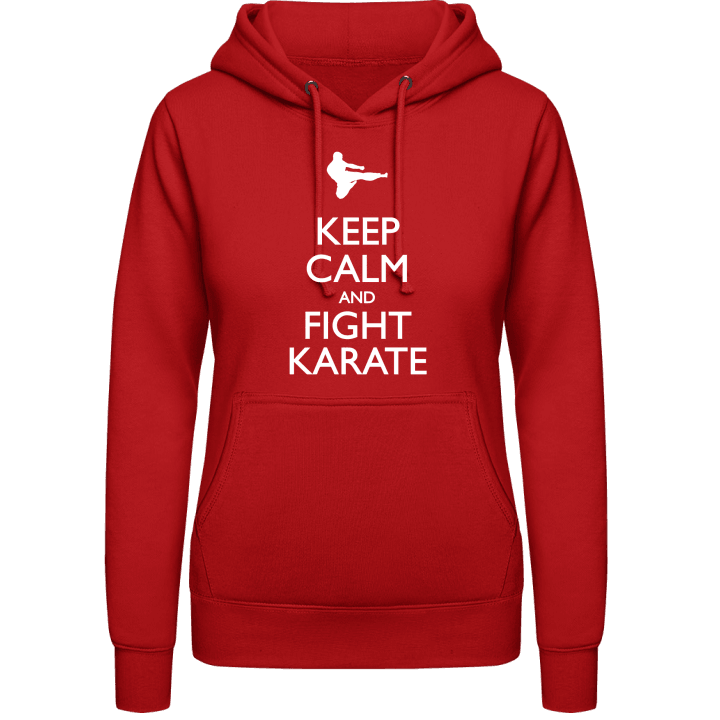 Keep Calm and Fight Karate Hoodie för kvinnor contain pic