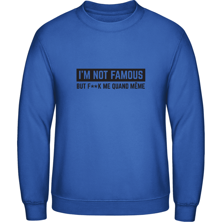 I'm Not Famous But F..k Me quand même Sweatshirt contain pic