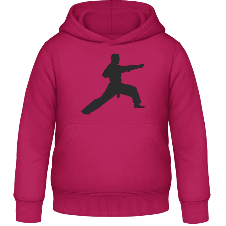 Kung Fu Fighter Silhouette Kids Hoodie contain pic