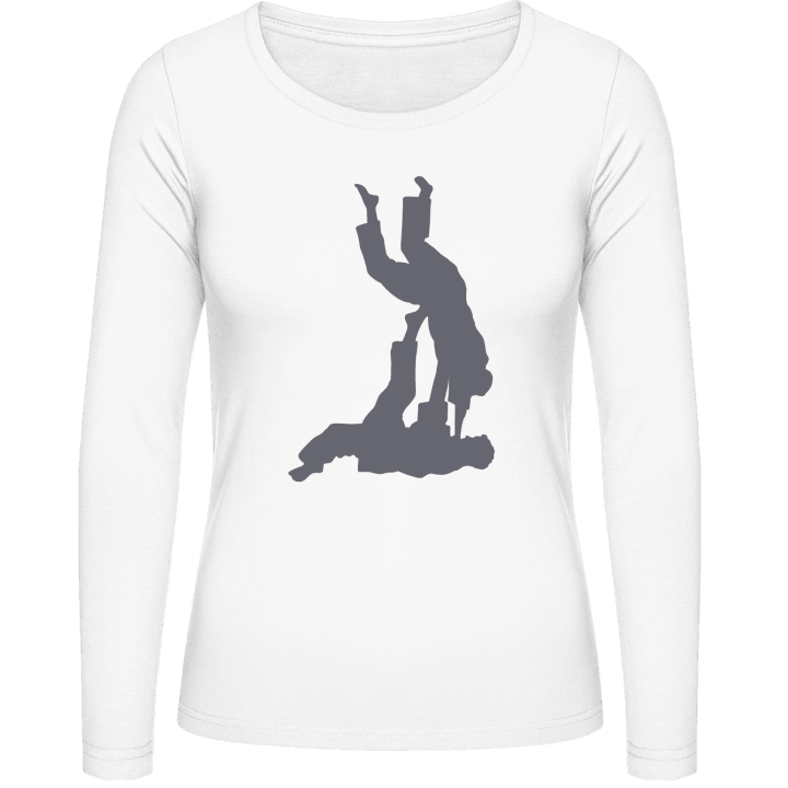 Judo Fight Scene T-shirt à manches longues pour femmes contain pic