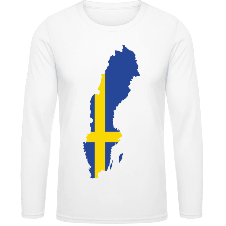 Sweden Map Langermet skjorte contain pic