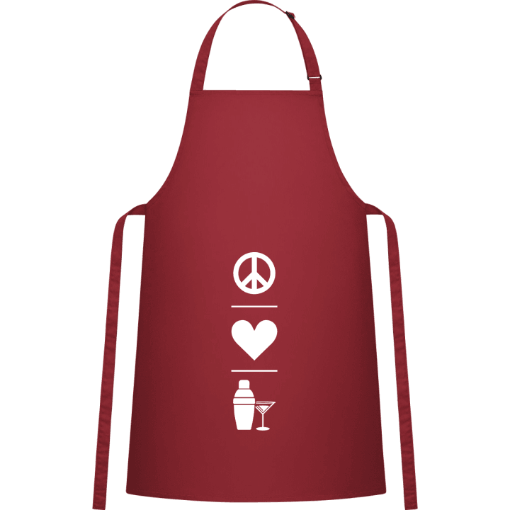 Peace Love Cocktail Mixing Kitchen Apron contain pic