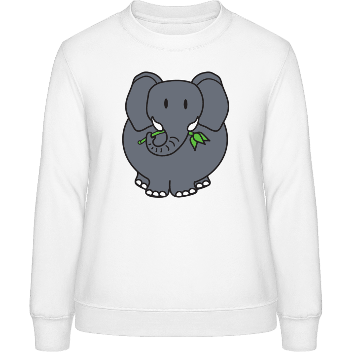 Elephant Eating Sweatshirt för kvinnor 0 image