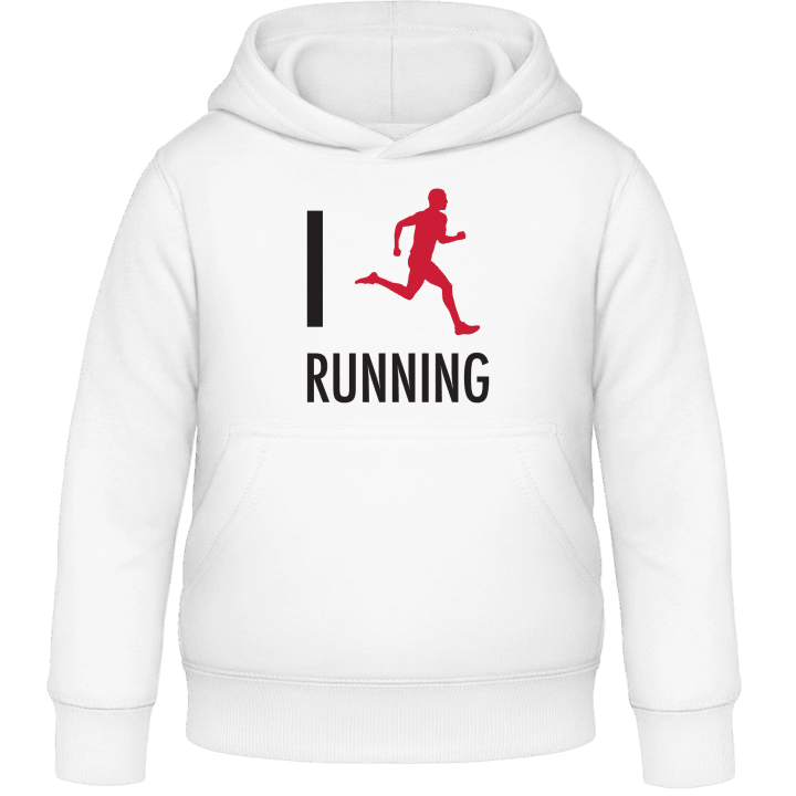 I Love Running Sweat à capuche pour enfants contain pic