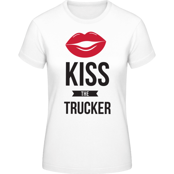Kiss The Trucker Vrouwen T-shirt contain pic