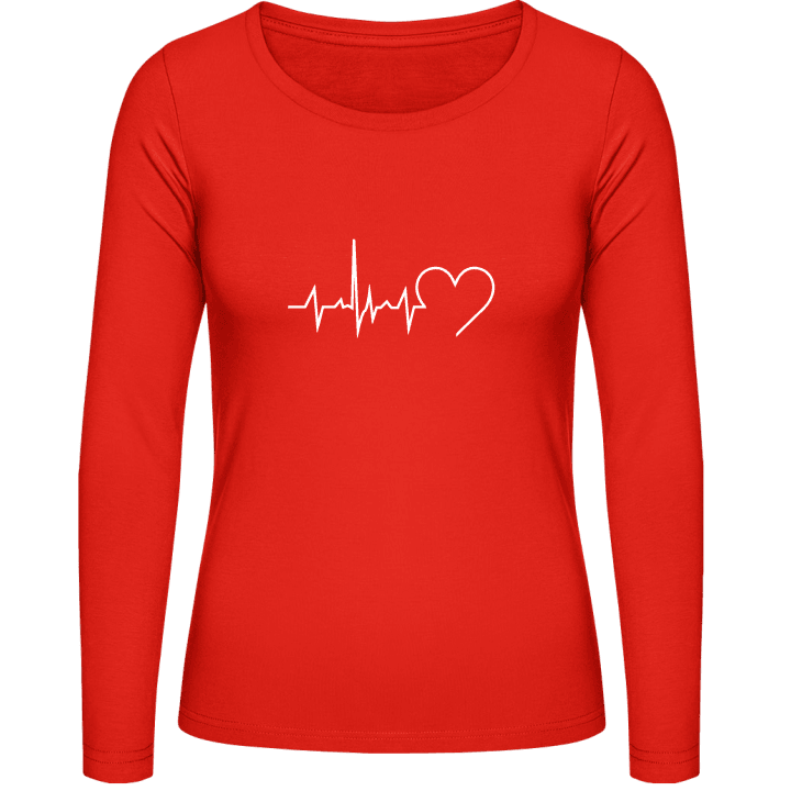 Heartbeat Camisa de manga larga para mujer contain pic