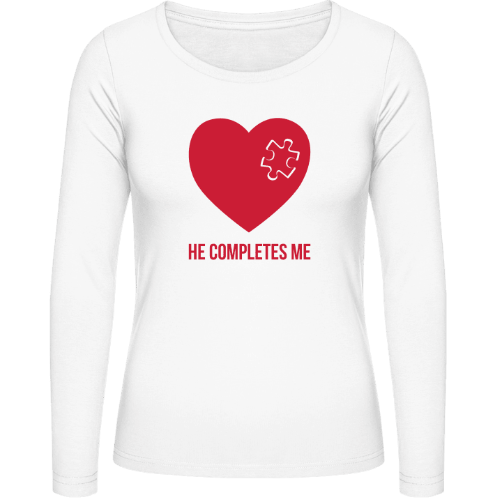 He Completes Me Women long Sleeve Shirt contain pic