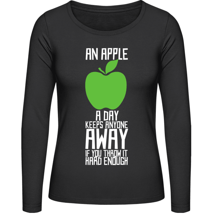 An Apple A Day Keeps Anyone Away Vrouwen Lange Mouw Shirt 0 image