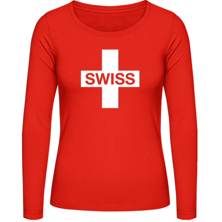 Switzerland Cross Langermet skjorte for kvinner contain pic