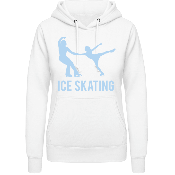Ice Skating Silhouettes Felpa con cappuccio da donna contain pic